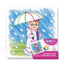 Load image into Gallery viewer, Color-In Paint-by-Color Canvas - Raindrop