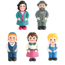 Load image into Gallery viewer, Mitzvah Kinder yeshivish doll set Totty Mommy Moishy Malky Baby Chaim