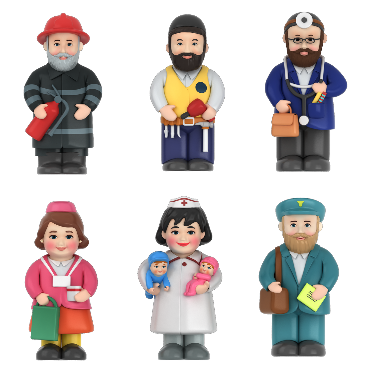 PaPa's toy 出品★マテル社　チャーミン・チャッティ　キャシー人形 Community Helpers, Chaverim, Hatzolah, Fireman | Mitzvah Kinder