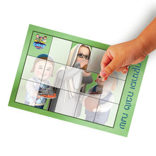 Load image into Gallery viewer, Mitzvah Kinder Sticker Puzzle Set - Shana Tova Greeting Postcard