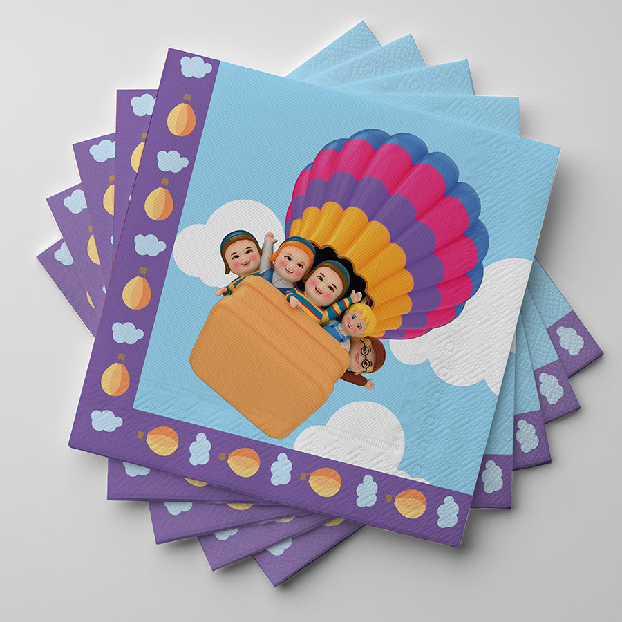 Mitzvah Kinder Premium Party Napkins - Above the Clouds