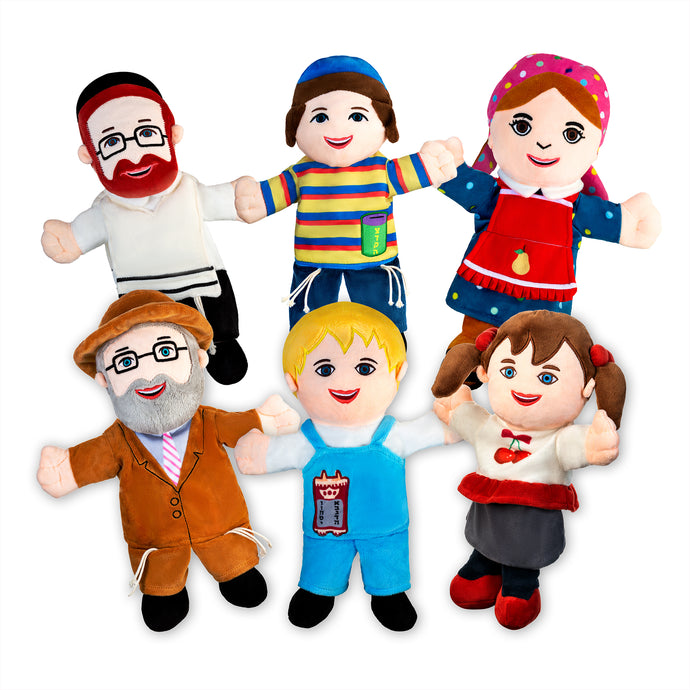 Mitzvah Kinder Puppet Mentchees - Set of 6 in a Bag