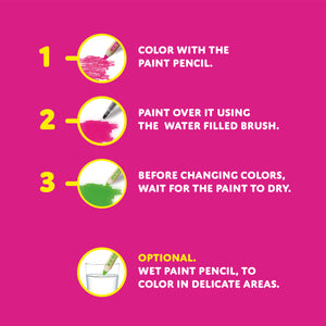 Color-In Paint-by-Color | Good Morning - Girls
