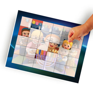 Mitzvah Kinder Sticker Puzzle - Chanukah Menorah