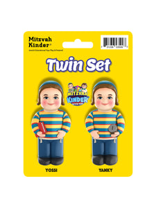 Twin boys, 2 piece mentchees set. Yossi and Yanky